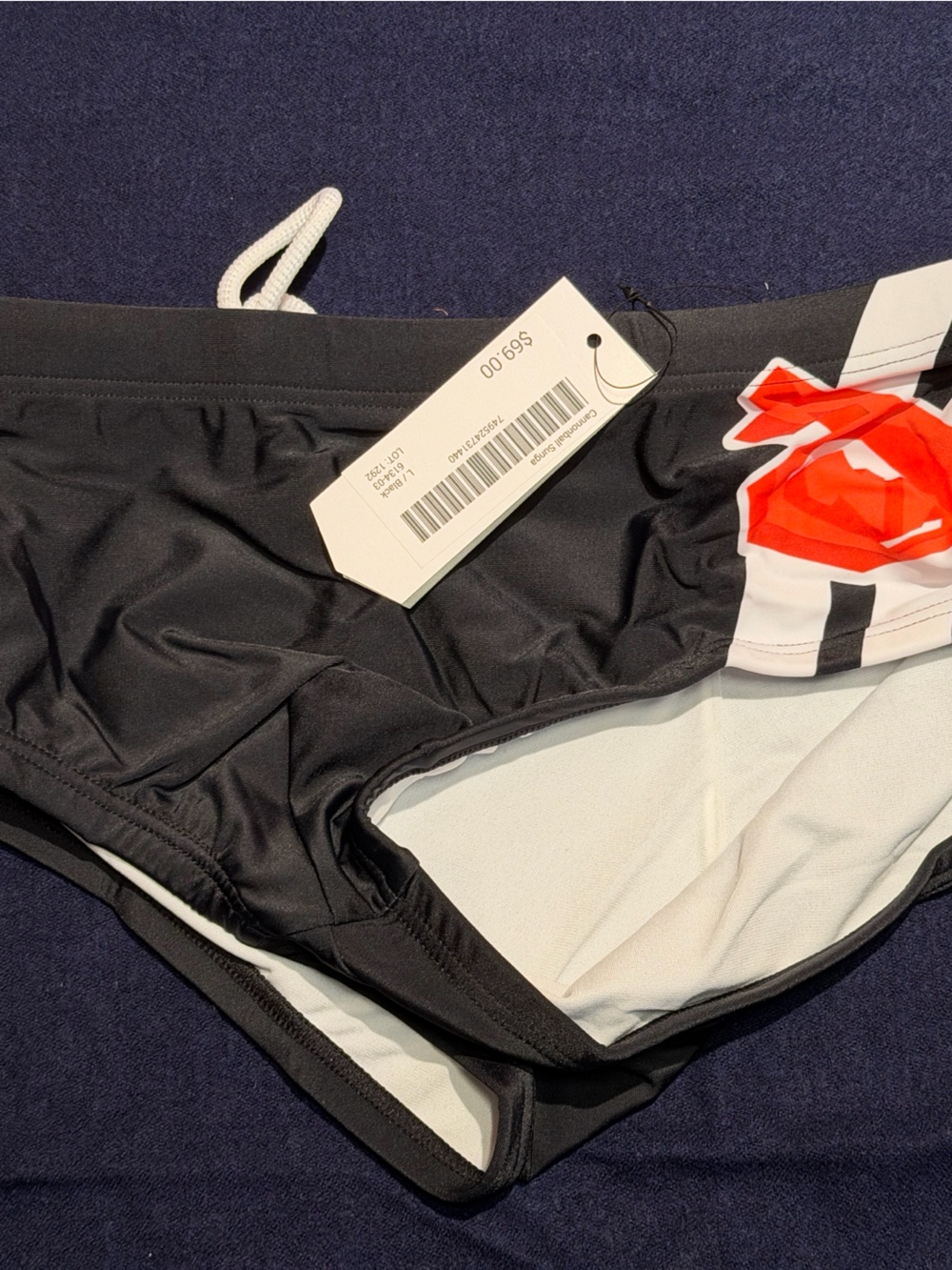 Nasty Pig Cannonball Sunga Black White Red Large NWT Swimwear